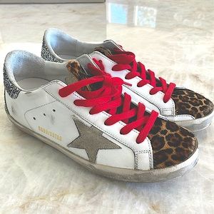 New Golden Goose Leopard Superstar Sneaker